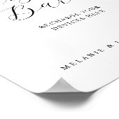 Minimale legerstaaf en -monogram oplaadbalk poster (Hoek)