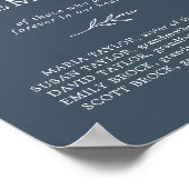 Minimale leisteenblauw in het liefhebben van geheu poster (Hoek)