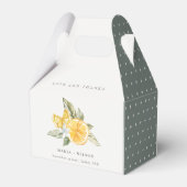 Minimale Lemon Botanical Boho Love Bedankt Wedding Bedankdoosjes (Achterkant)