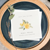 Minimale Lemon Botanical Boho Love Bedankt Wedding Servet