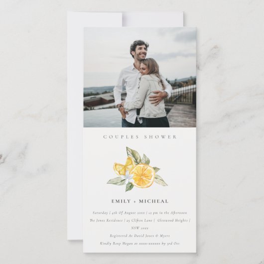 Minimale Lemon Fauna - Toestel voor fotoparen - Ui Bedankkaart (Voorkant)