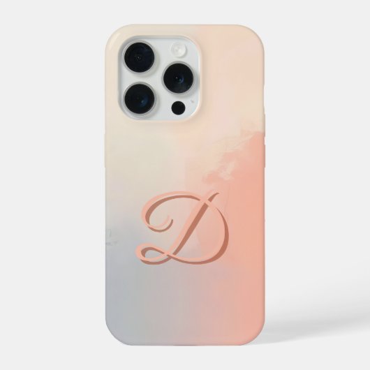 Minimale Letter D Hoesje – Esthetisch Monogram D iPhone Hoesje (Achterkant)