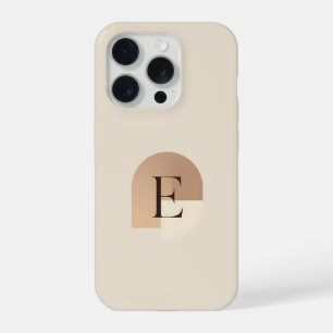Minimale letter E-telefoonhoes – Esthetisch monogr iPhone 15 Pro Case