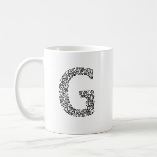 Minimale Letter G Koffiemok  (Links)