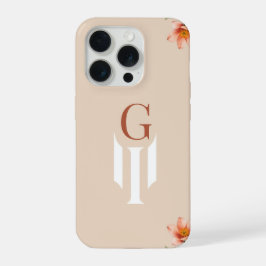 Minimale Letter G Monogram Foudraal iPhone 15 Pro Case