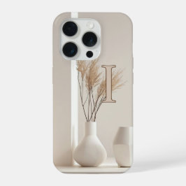 Minimale Letter I Hoesje – Esthetisch Monogram A iPhone 15 Pro Case