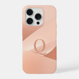 Minimale Letter Q Hoesje – Esthetisch Neutraal De iPhone 15 Pro Case