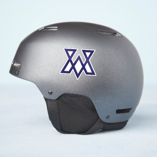 Minimale Letter VA Klassiek Sticker (Helm Zijkant)