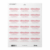 Minimale leuke kerstboom vakantie retour adres etiket (Full Sheet)