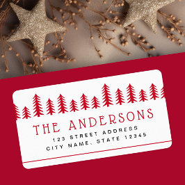 Minimale leuke kerstboom vakantie retour adres etiket