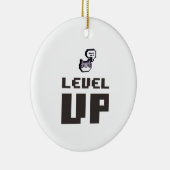 Minimale Level Up Gamer Keramisch Ornament (Rechts)