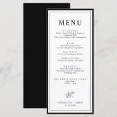 Minimale leverbandmenukaart aan rand menu (Voorkant / Achterkant)