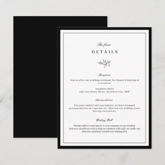 Minimale leverbandsluitingskaart kaart (Voorkant / Achterkant)