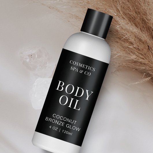 Minimale lichaamsolie 4 oz Cosmo flesverpakking la Rechthoekige Sticker