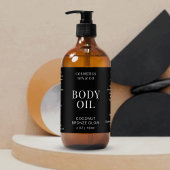 Minimale lichaamsolie 4 oz Cosmo flesverpakking la Rechthoekige Sticker