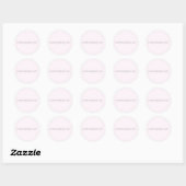 Minimale Licht Roze Moderne Vakantie van de Moeder Ronde Sticker (Vel)