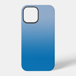 Minimale lichtblauw tot donkerblauw verloop iPhone 12 hoesje