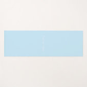 Minimale lichtblauwe aangepaste naam monogram yogamat (Voorkant (horizontaal))