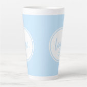 MINIMALE LICHTBLAUWE BUSINESS LOGO COMPANY KLANT LATTE MOK (Voorkant)