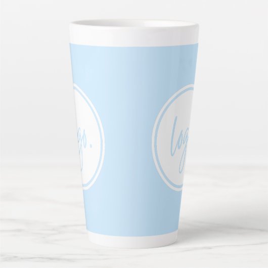 MINIMALE LICHTBLAUWE BUSINESS LOGO COMPANY KLANT LATTE MOK (Voorkant)