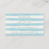 Minimale lichtblauwe strepen voor Waterverf Visitekaartje (Achterkant)