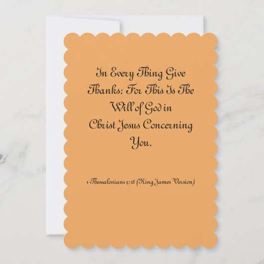 Minimale lichtbruine Thanksgiving Kaart (Achterkant)