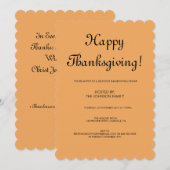 Minimale lichtbruine Thanksgiving Kaart (Voorkant / Achterkant)