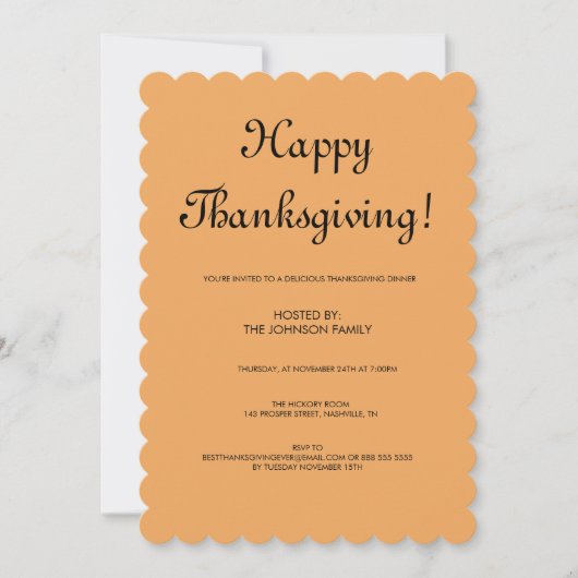 Minimale lichtbruine Thanksgiving Kaart (Voorkant)