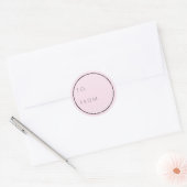 Minimale lichte blindheid naar en van kerstcadeau ronde sticker (Envelop)