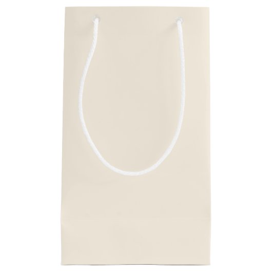 Minimale lichte crème, vaste elegant klein cadeauzakje (Voorkant)