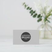 Minimale lichte grijze professionele Logo Visitekaartje (Staand voorkant)