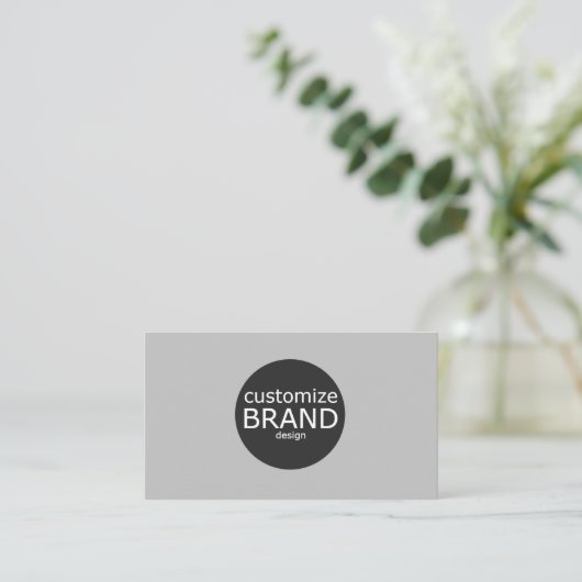 Minimale lichte grijze professionele Logo Visitekaartje (Staand voorkant)