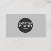 Minimale lichte grijze professionele Logo Visitekaartje (Voorkant)