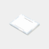 Minimale lichte stoffige blauwe penseelstreken post-it® notes (Schuin)