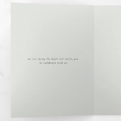 Minimale Lichtgrijze Multi-Event bruiloft uitnodig Drieluik Uitnodiging (Binnenzijde eerst)