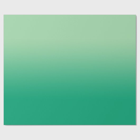 Minimale lichtgroene tot donkergroene gradiënt cadeaupapier (Vlak)
