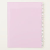 Minimale lichtroze aangepaste naam monogram jaar planner (Achterkant)