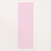 Minimale lichtroze aangepaste naam monogram yogamat (Achterkant)