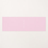 Minimale lichtroze aangepaste naam monogram yogamat (Voorkant (horizontaal))