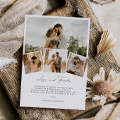 Minimale liefde & Bedankt bruiloft bedankkaart Kaart