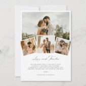 Minimale liefde & Bedankt bruiloft bedankkaart Kaart (Voorkant)