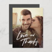 Minimale Liefde en Dank Eigen Foto Vervangen Briefkaart (Voorkant / Achterkant)