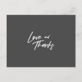 Minimale Liefde en Dank Eigen Foto Vervangen Briefkaart (Achterkant)