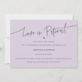 Minimale liefde is patiënt bruiloft update Paarse Kaart (Voorkant)