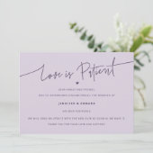 Minimale liefde is patiënt bruiloft update Paarse Kaart (Staand voorkant)