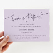 Minimale liefde is patiënt bruiloft update Paarse Kaart