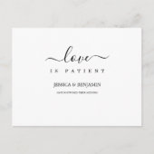 Minimale liefde is patiënt uitgesteld briefkaart (Voorkant)