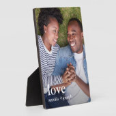 Minimale liefde met Namen Foto Plaque Fotoplaat (Zijkant)