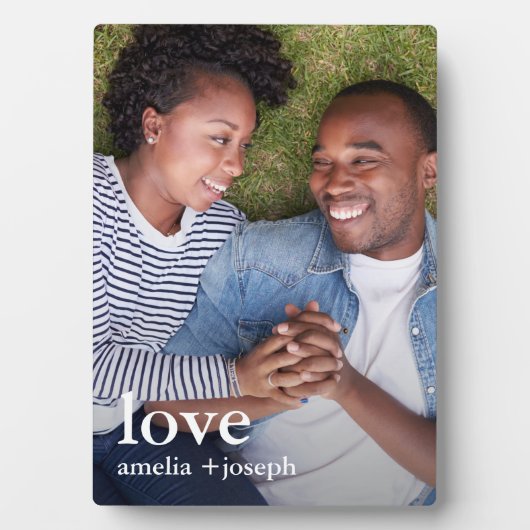 Minimale liefde met namen fotoplaat (voorkant)