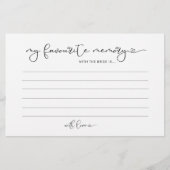 Minimale liefdeshart mijn favoriete geheugenkaart flyer (Voorkant)